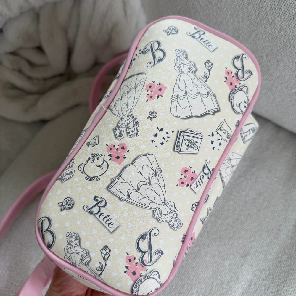 Loungefly Disney Beauty and The Beast Belle Pink Line Art Backpack - Picture 3 of 9